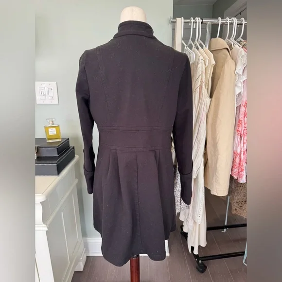 CAbi Black Button-Up Coat Military   Women’s SZ L - Picture 7 of 7